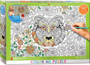 TIGER COLOR ME 500 PIECE PUZZLE